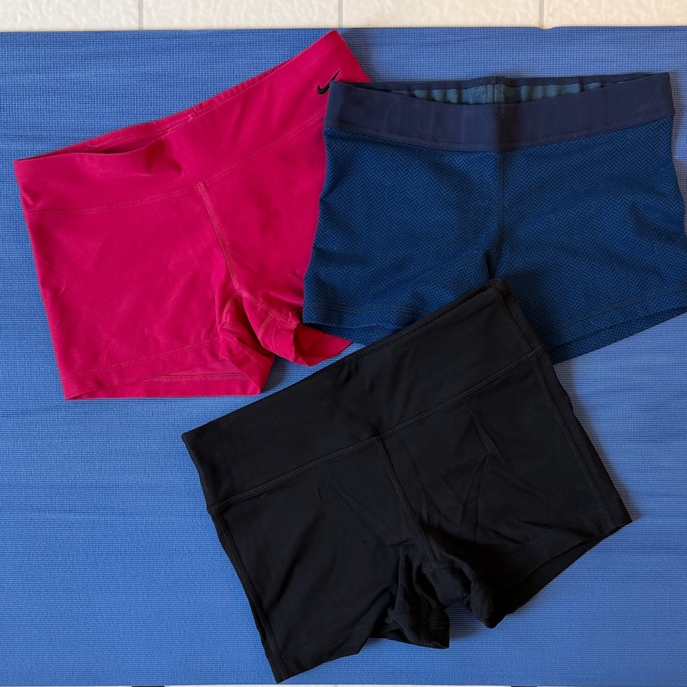 Athleta, Lulu & Nike Women's Athletic Shorts - Pink, Navy, and Black